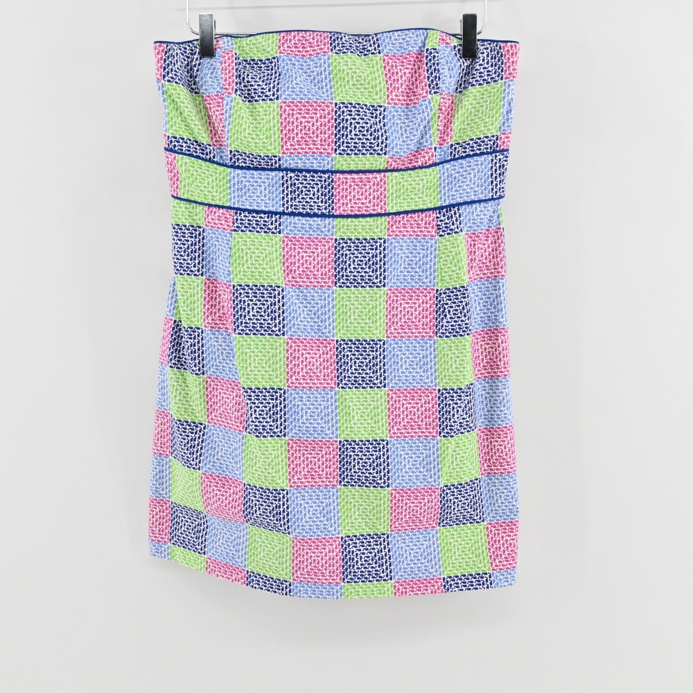 Vineyard Vines Strapless Patchwork Dress Size 12 … - image 2